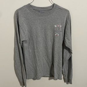Champion- Grey Elizabethtown College Long Sleeve Shirt- Size S